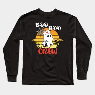 Boo Boo Crew Nurse Shirts Halloween Nurse Shirts for Women Long Sleeve T-Shirt